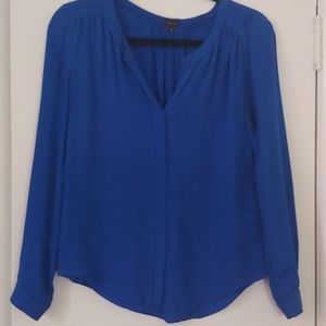 💯 silk Royal Blue Blouse